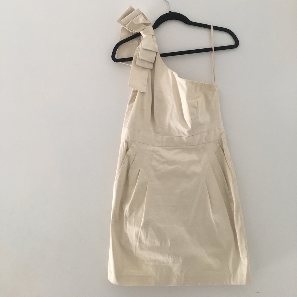 On-Shoulder Cream French Connection Dress