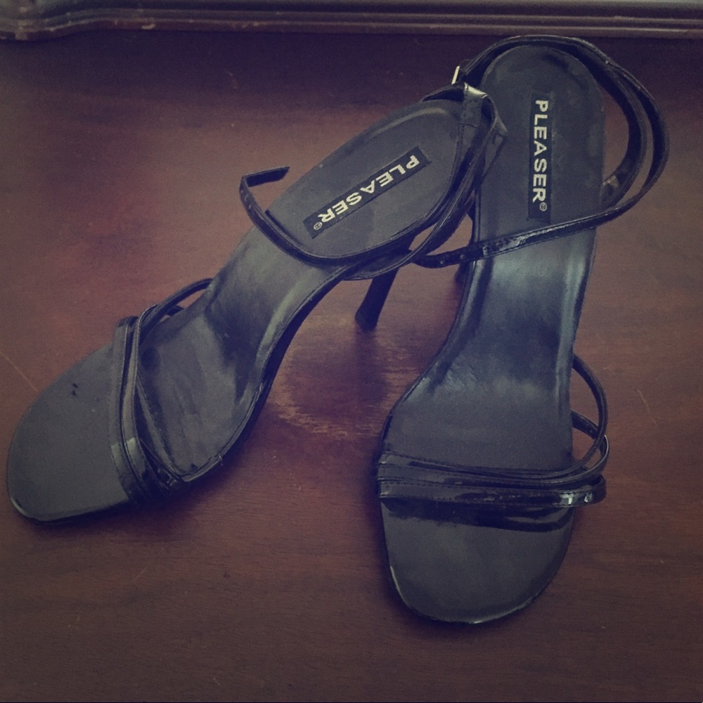 Black Pleather Heels
