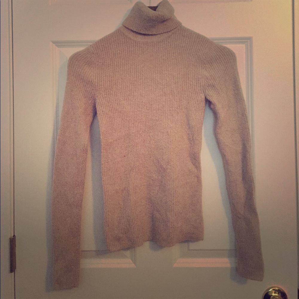 Super Soft Pink Glitter Turtleneck