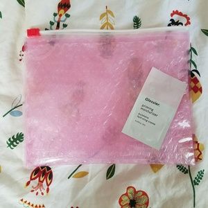 Glossier pink pouch with sample