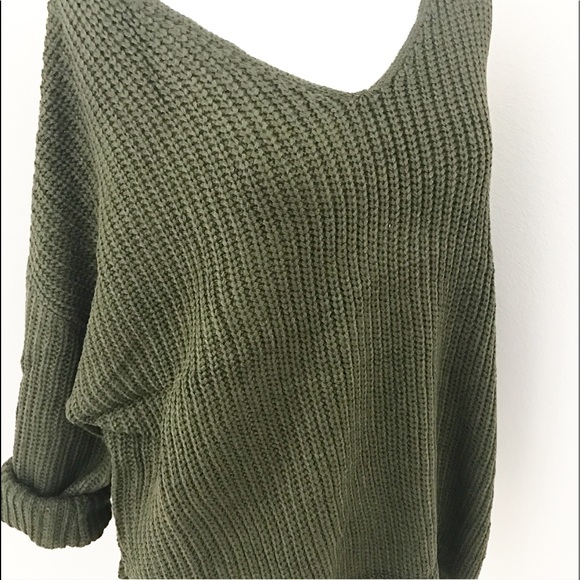 LAST ONE// Olive Knitted Sweater - Picture 4 of 5
