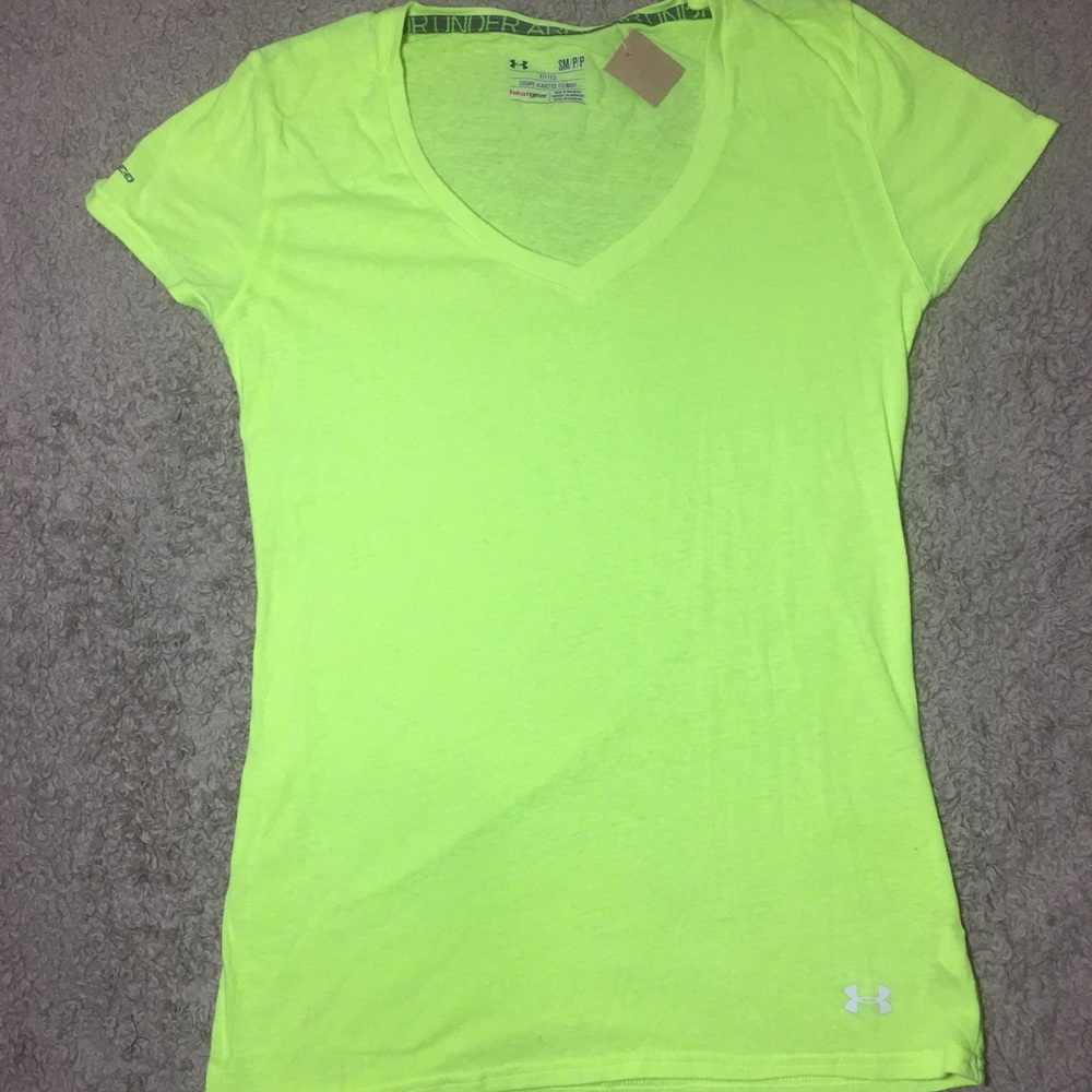 Under Armour T-shirt size small. Neon green.