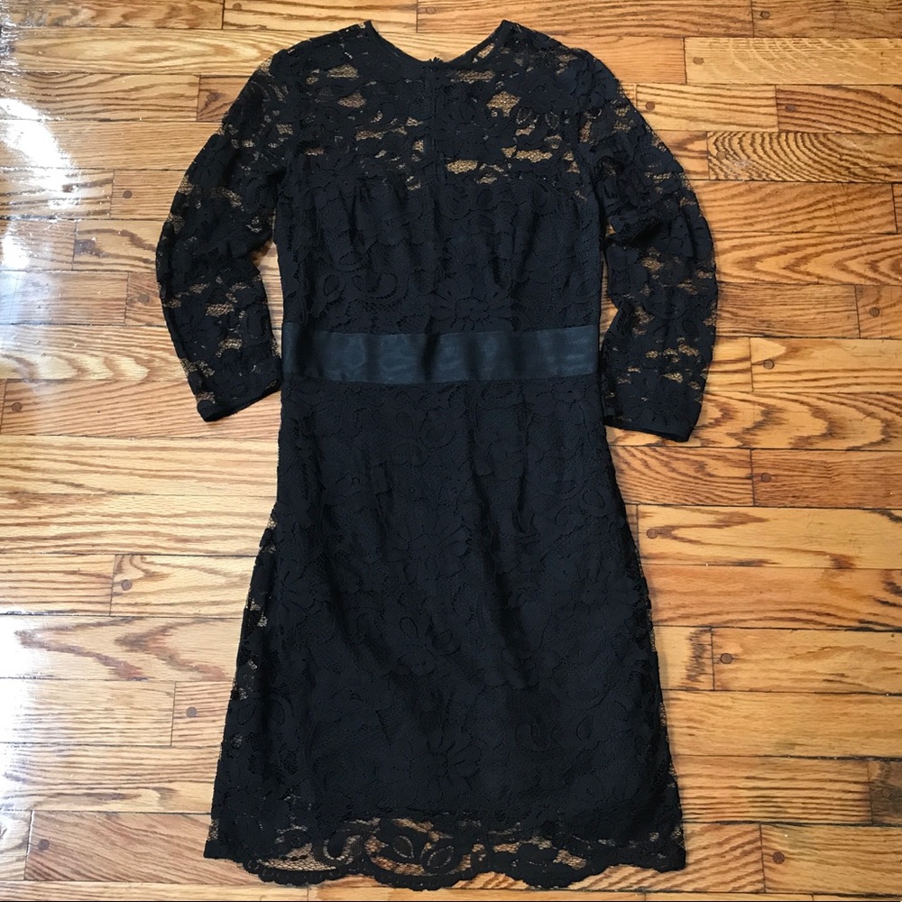 bb dakota black lace cocktail dress 0