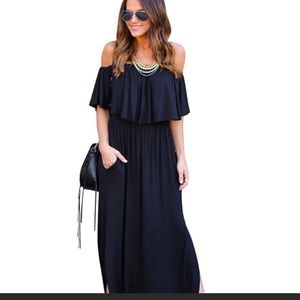 Off shoulder maxi dress