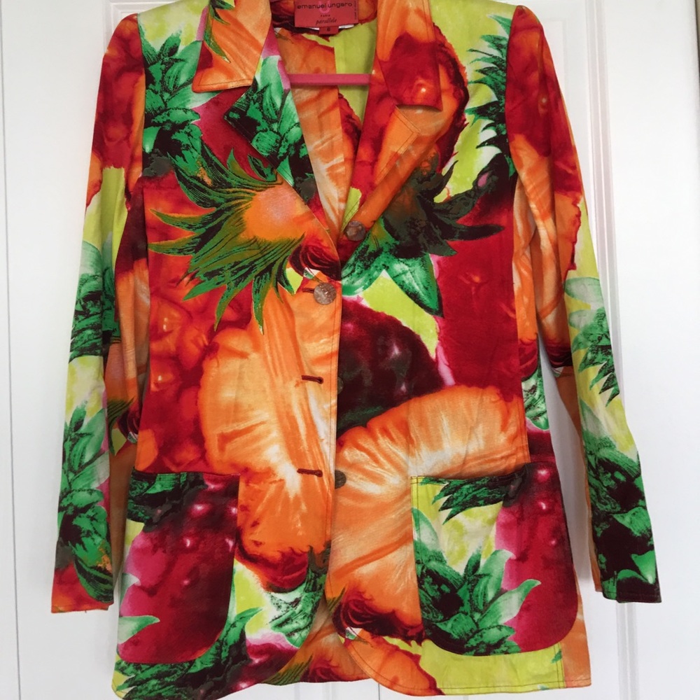 Emanuel Ungaro Italian floral blazer