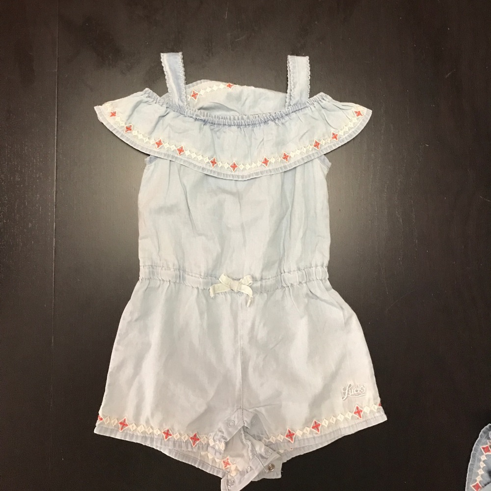 Girls denim romper 24m