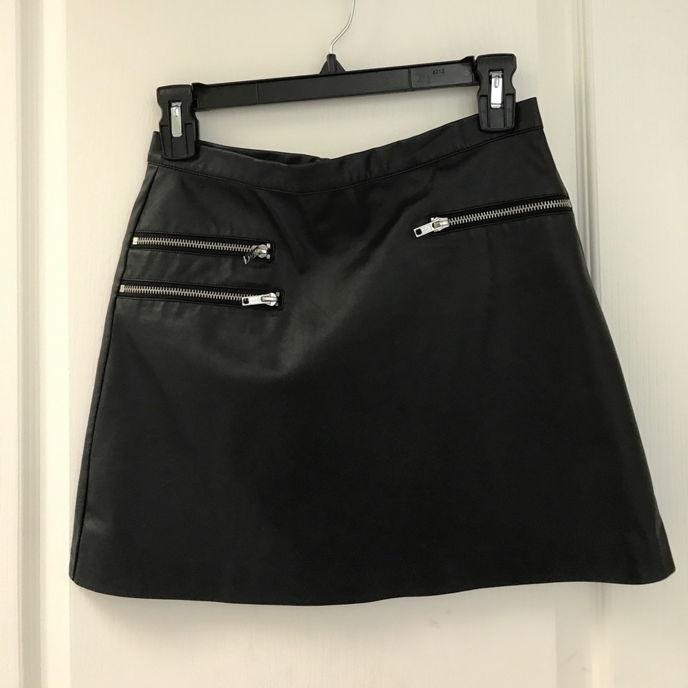 TopShop faux leather skirt!