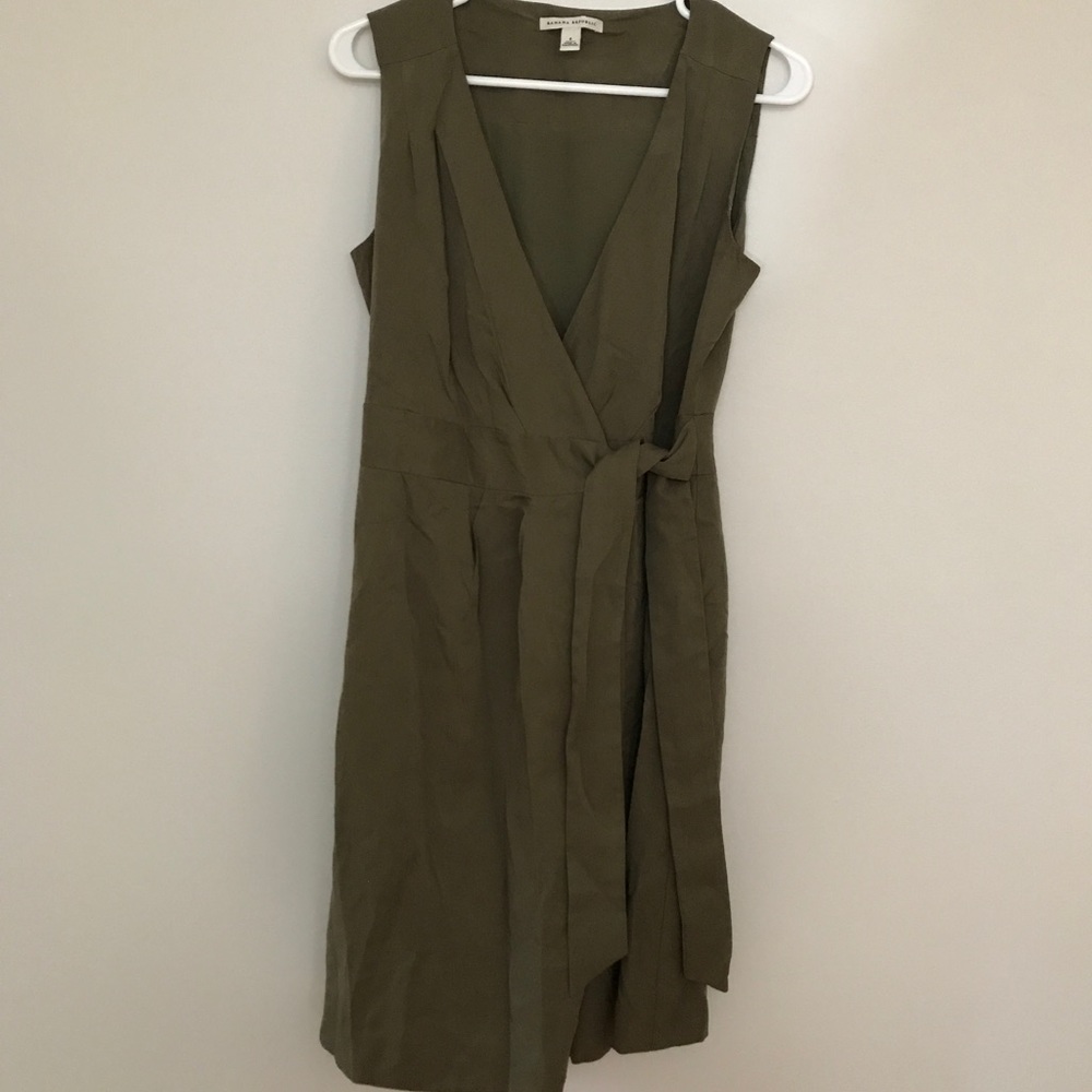 Banana Republic olive wrap dress