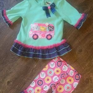 RARE EDITIONS NWOT baby girls outfit