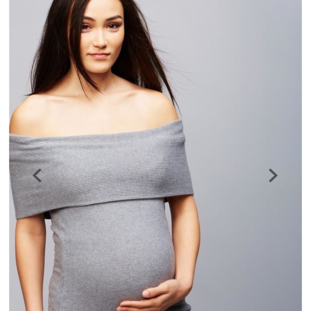 Three dots off the shoulder maternity top. NWOT