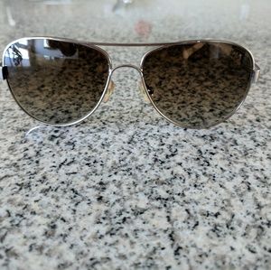 Tory Burch Avaitor Sunglasses in Light Gunmetal