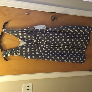 Grey & white polka dot dress BNWT sz14