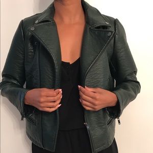 Zara leather like biker jacket
