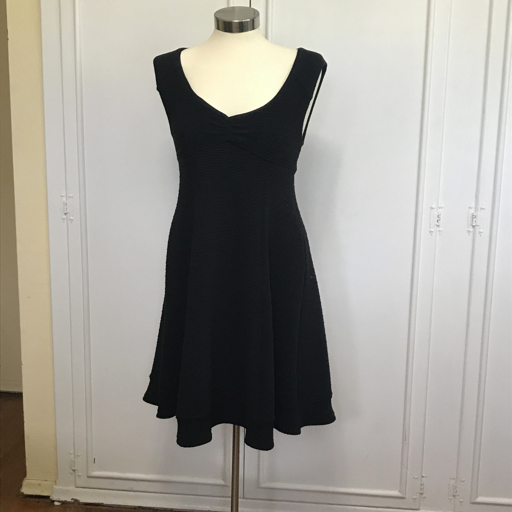 Black knit dress from Anthropologie