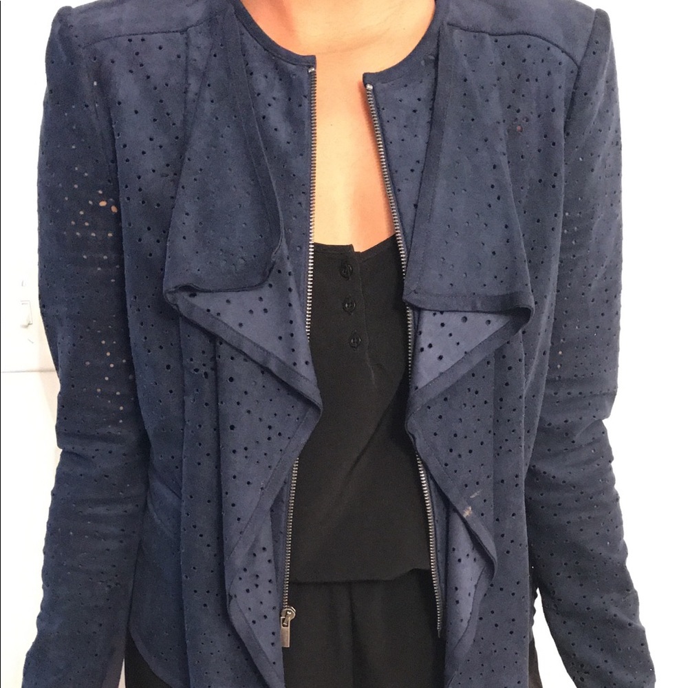 Stunning BCBG Max Azria suede sexy biker jacket