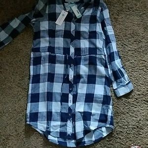 Stitch fix blue plaid dress
