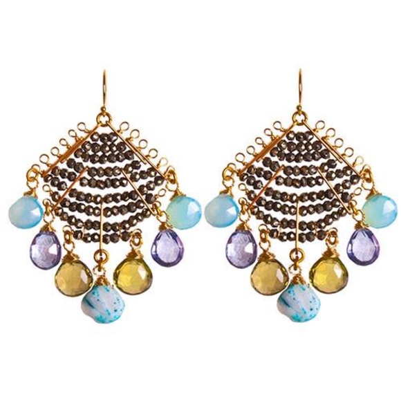 NEW! Catherine Page Battista Pyrite earrings - Picture 1 of 6