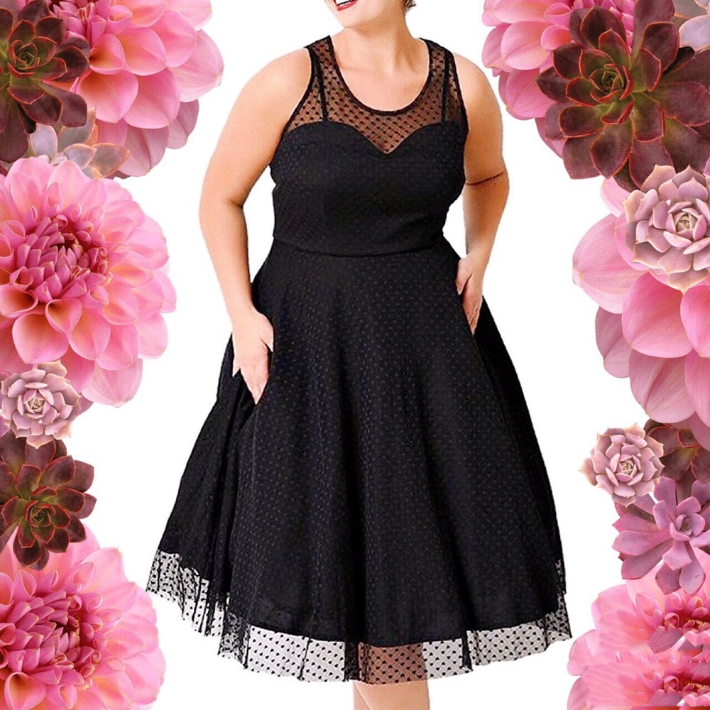HP💐Regular/Plus "Marilyn" Polka Lace Dress,4-22W - Picture 1 of 8