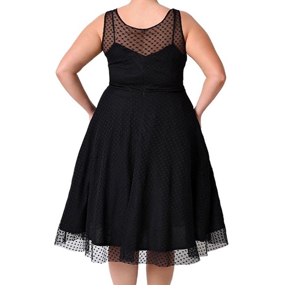 HP💐Regular/Plus "Marilyn" Polka Lace Dress,4-22W - Picture 3 of 8