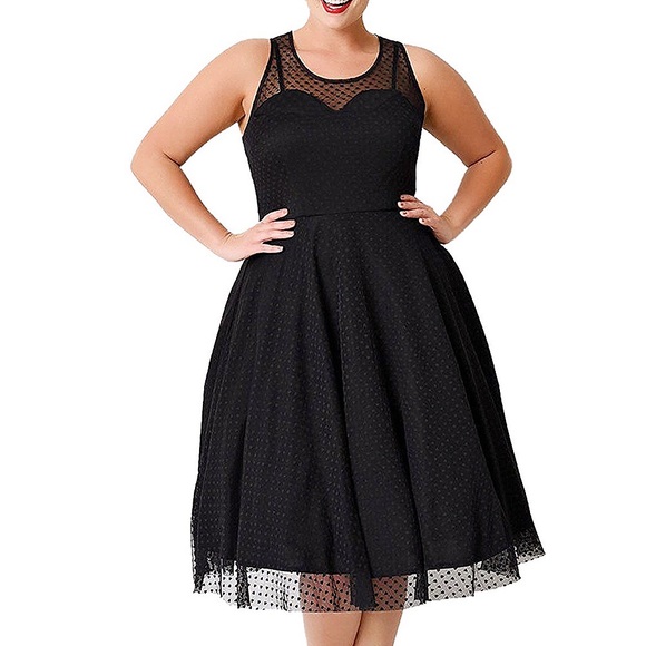 HP💐Regular/Plus "Marilyn" Polka Lace Dress,4-22W - Picture 2 of 8