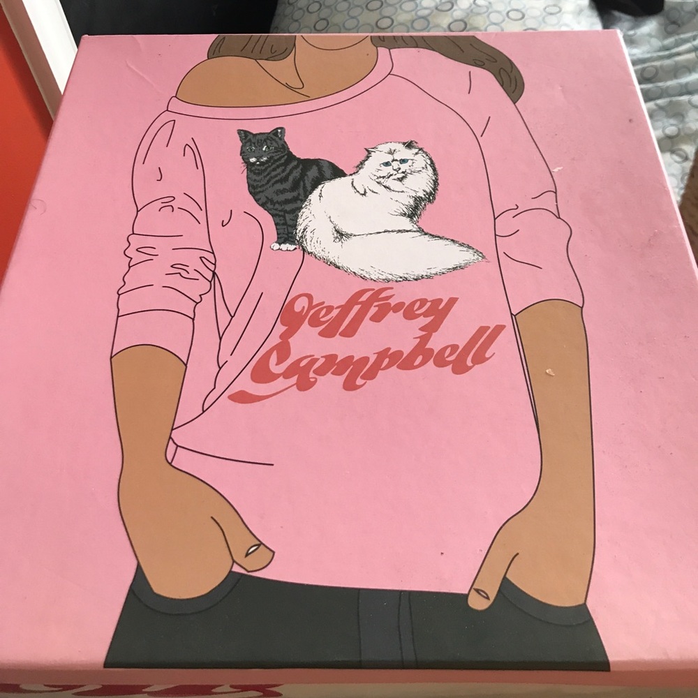 Jeffrey Campbell Tan platform booties