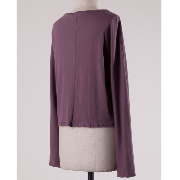 Plum Long Bell Sleeve Knit Top - Picture 7 of 8