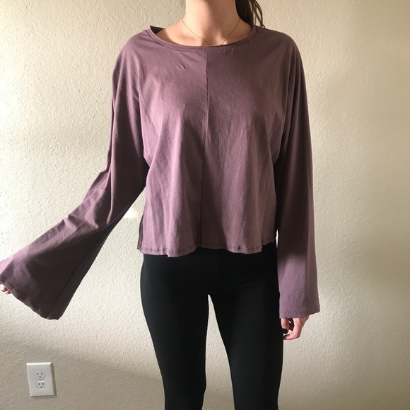 Plum Long Bell Sleeve Knit Top - Picture 3 of 8
