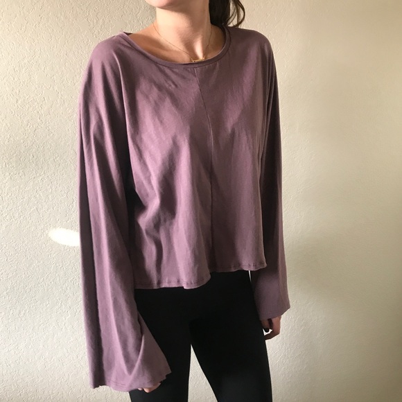 Plum Long Bell Sleeve Knit Top - Picture 2 of 8