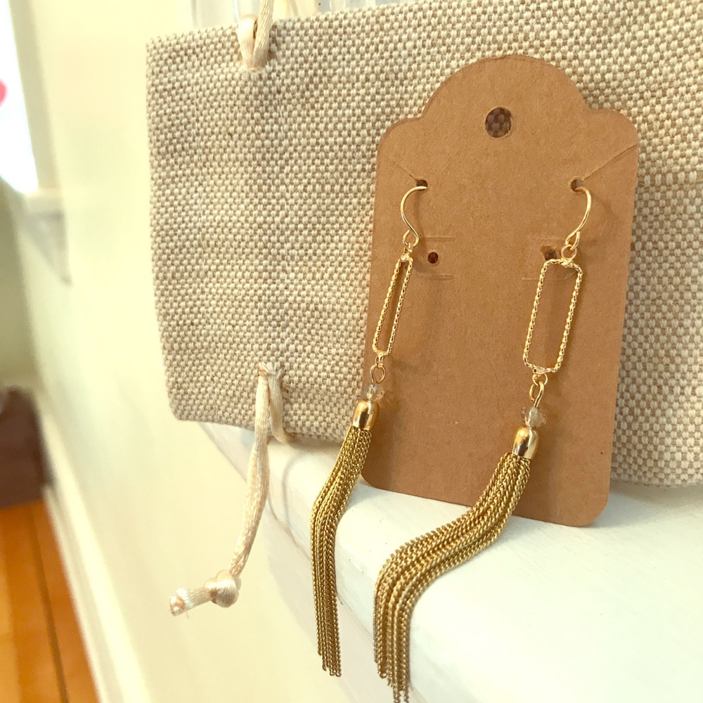 Gold Tassel Earrings