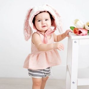 NWT 4T Blush Sparkle Peplum Tank