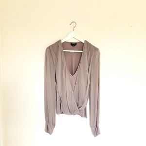Bebe chiffon and cotton top