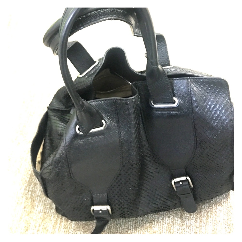 👜 Theory Genuine leather tote (faux snakeskin) - Picture 1 of 4