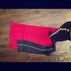Christian Louboutin over the knee flannel boots