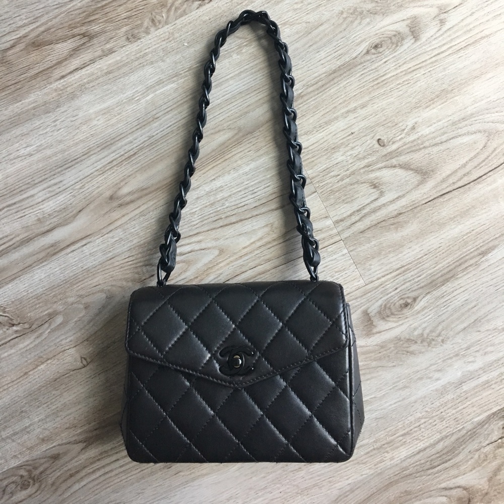 Rare Chanel So Black Flap Bag