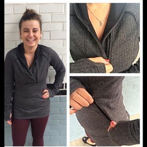 Lululemon Think Fast Pullover Herringbone