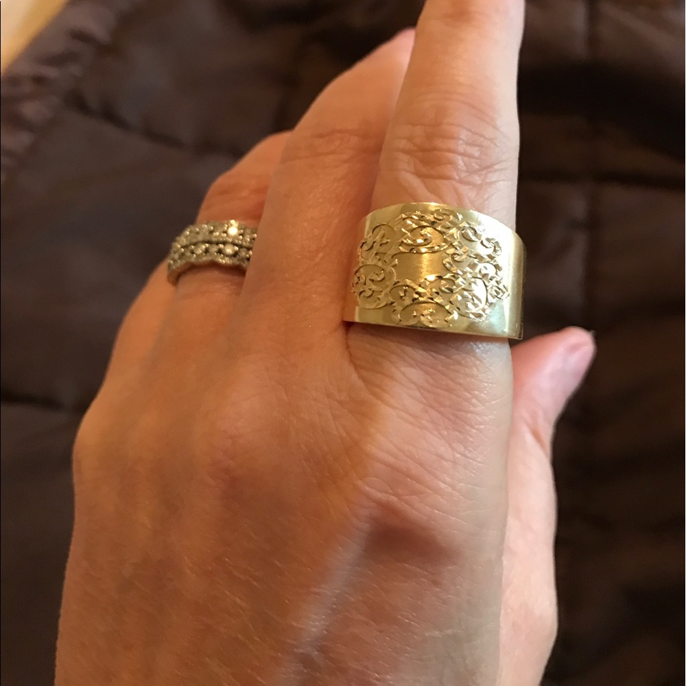 Sterling Silver w/ Gold Overlay. Beautiful Design
