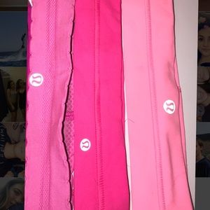 Pink Lululemon headbands