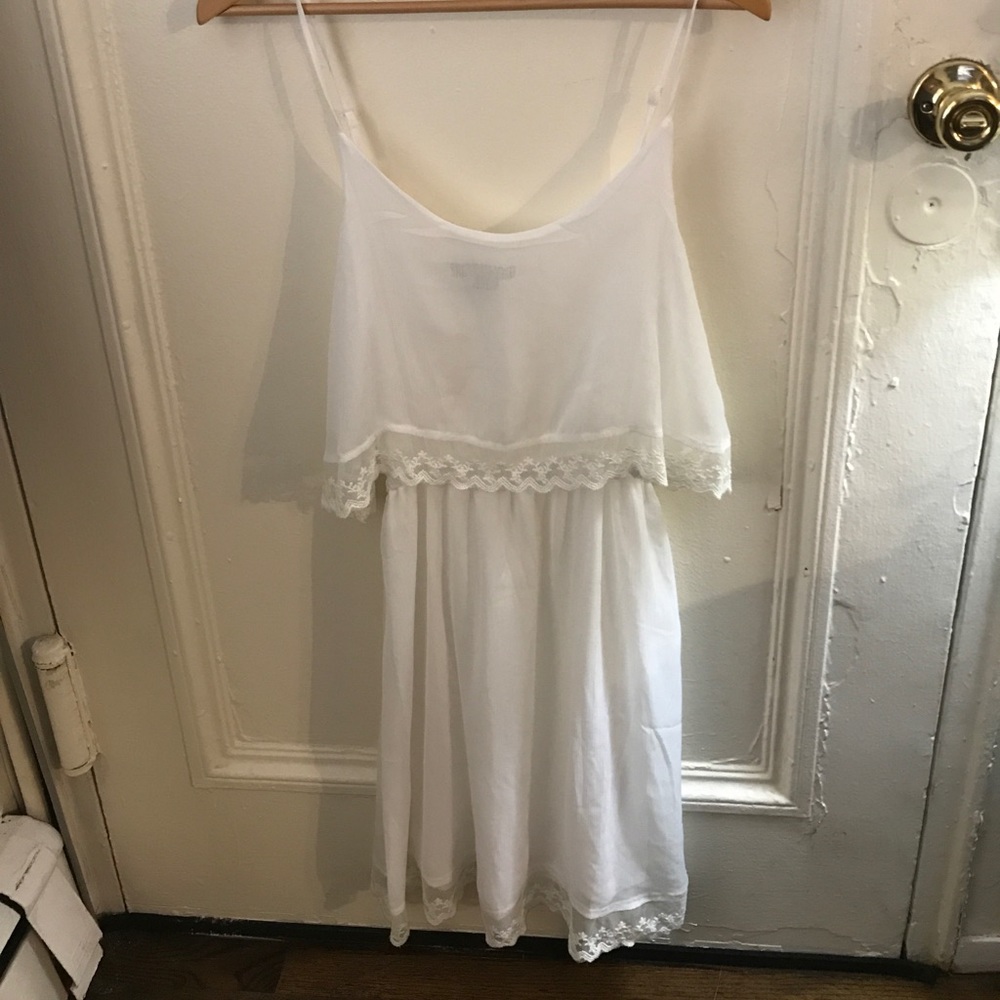 New Look Size M White Sheer Dress
