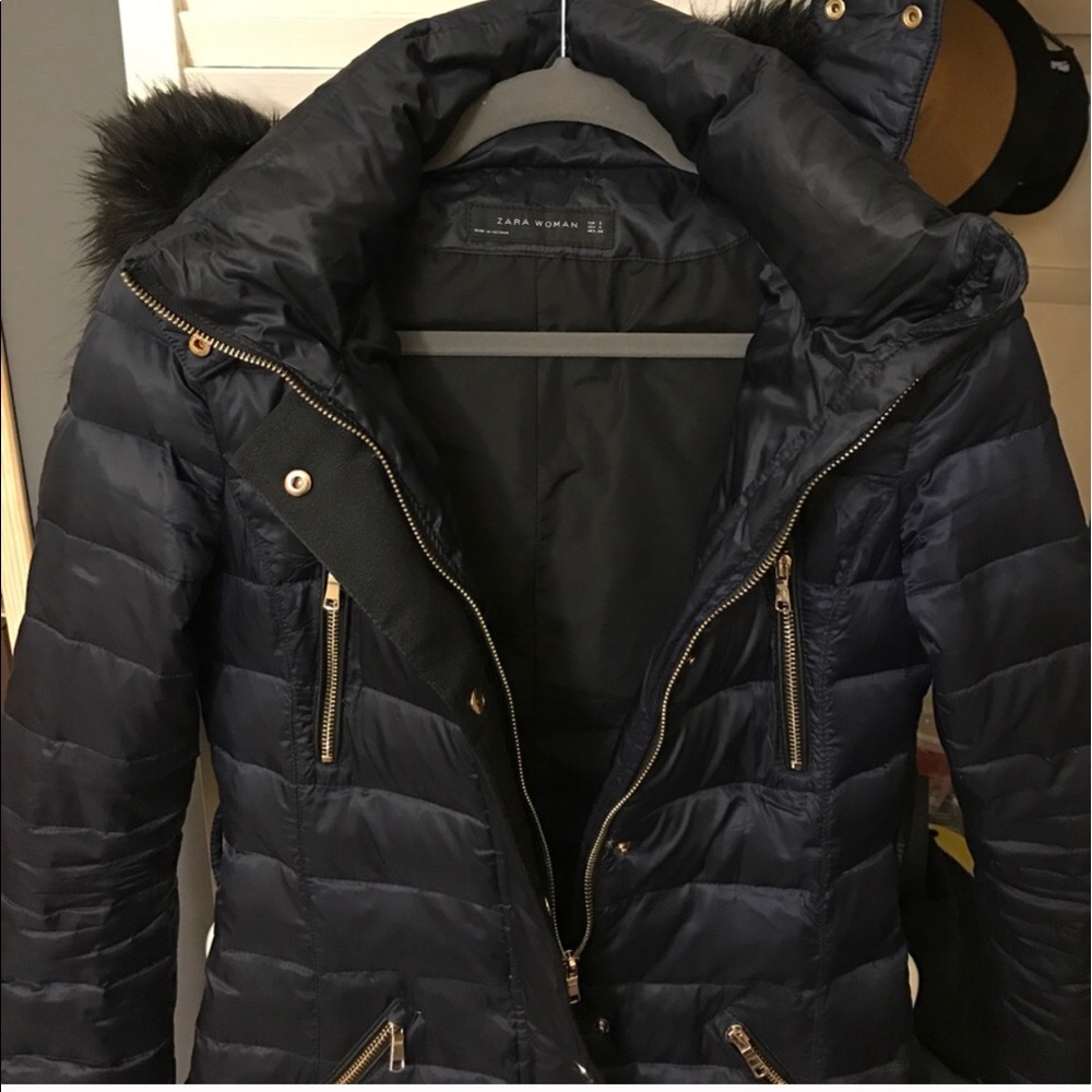 Zara 3/4 puffer winter jacket