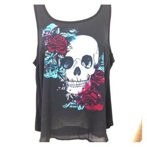 Torrid Dressy Cami Skull Top Size 0 (plus size 12)