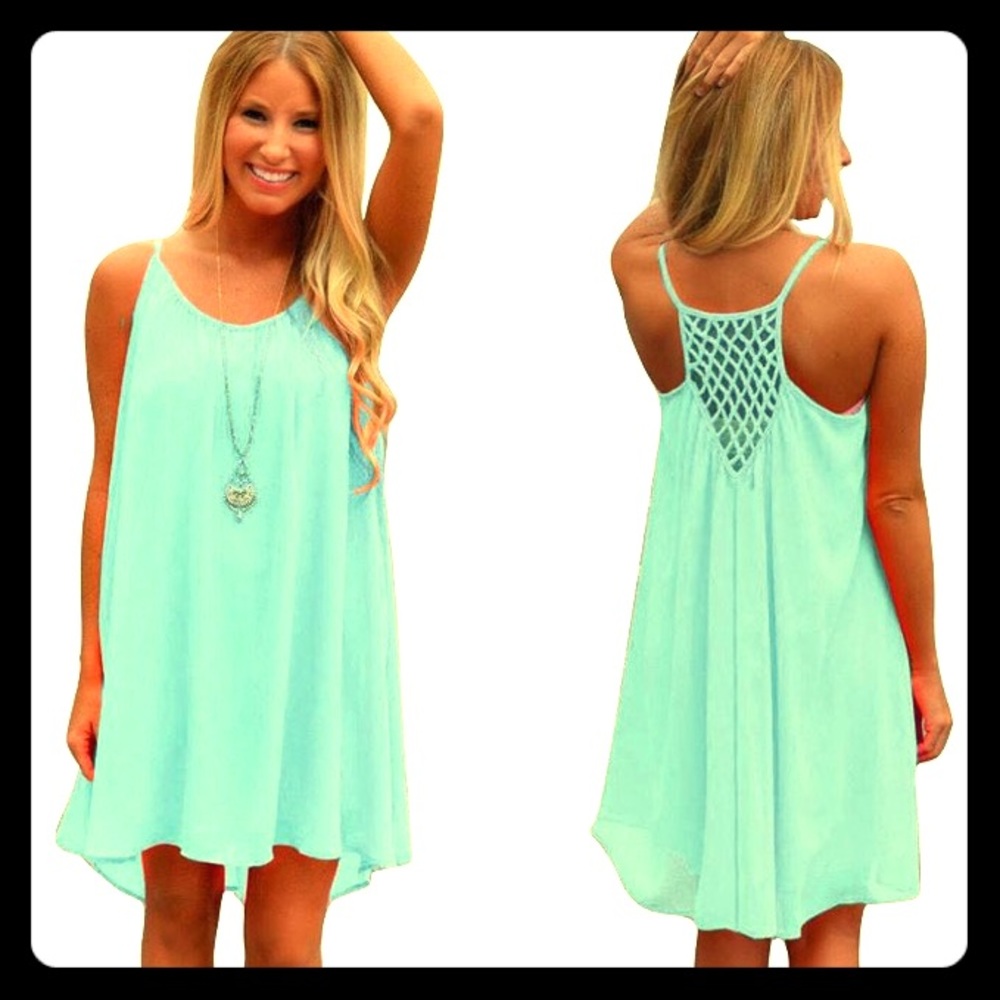 Ice Blue Swim Cover Dress