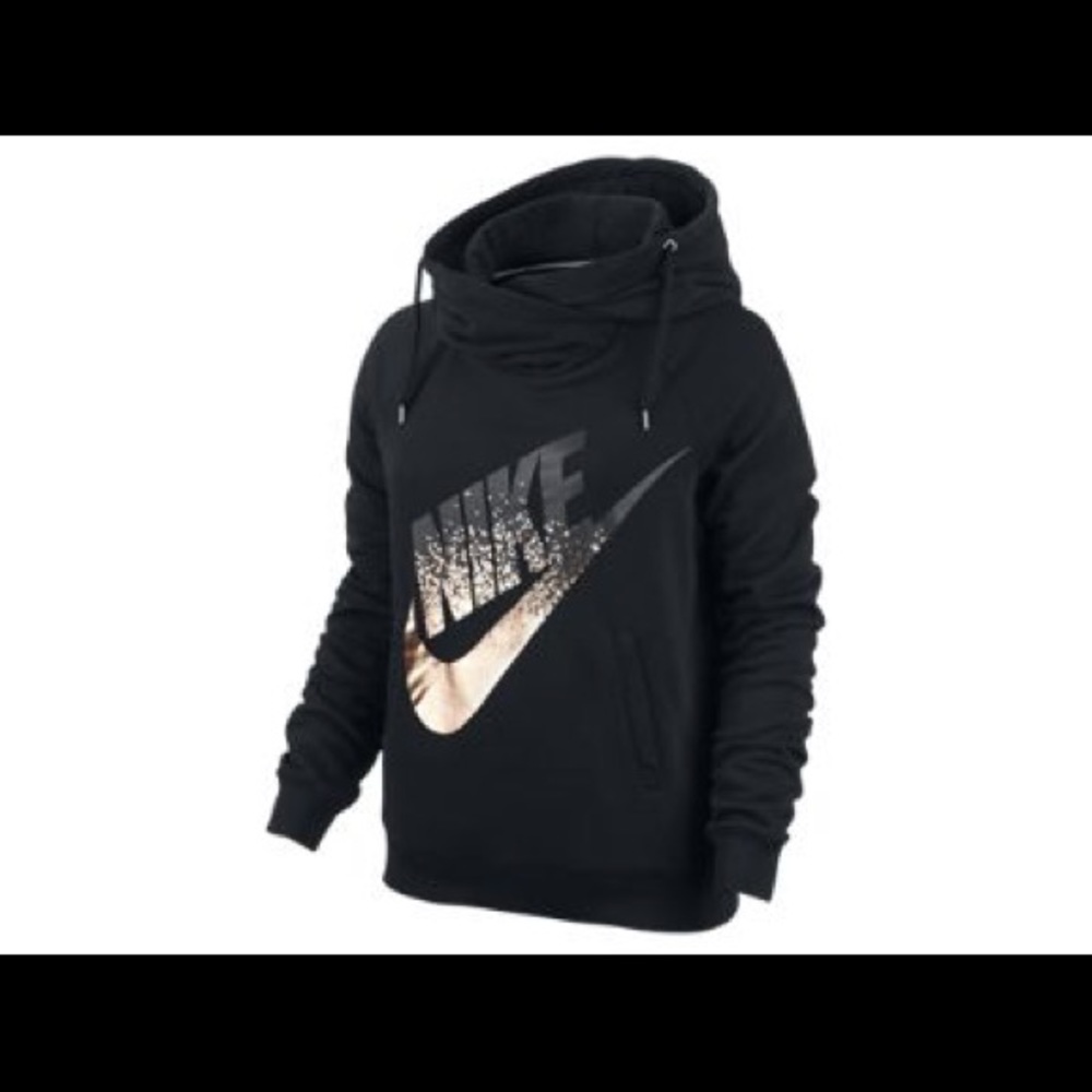 Nike metallic funnel hoodie