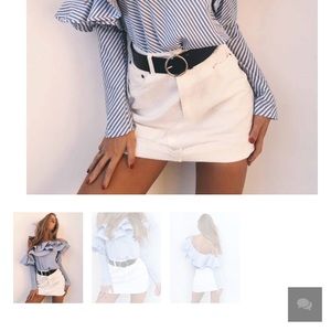 White skirt  never worn before size medium