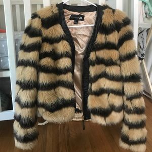 Forever 21 faux fur coat