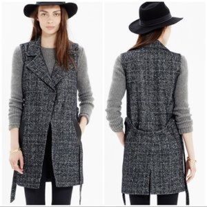 Madewell Plaid Cinch Vest