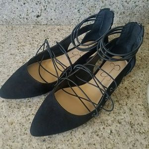 Jessica Simpon Women's size 8M black flats