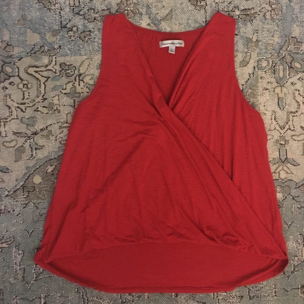 Red Draped A&F Top