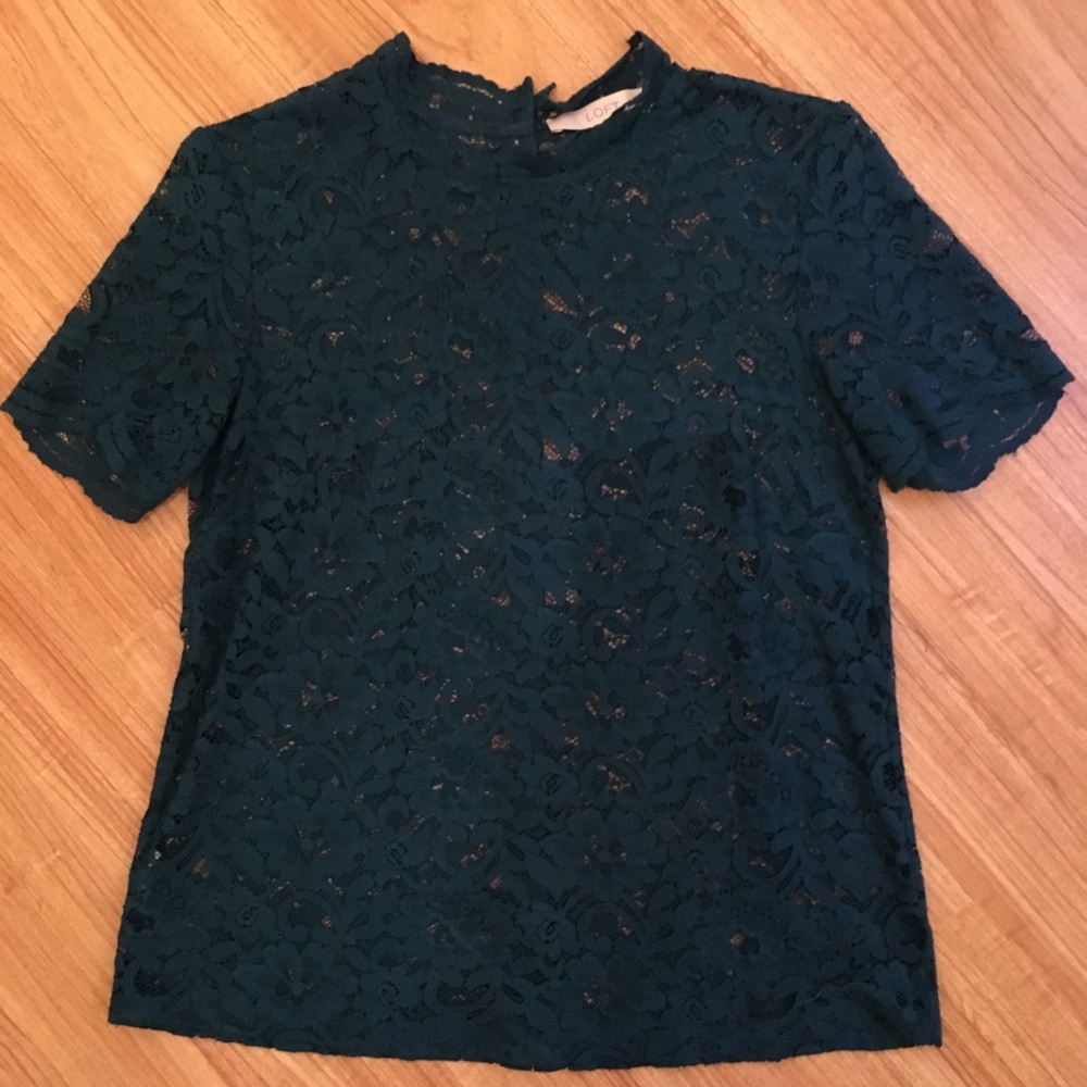 Ann Taylor LOFT Lace Top with FREE Loft cami!