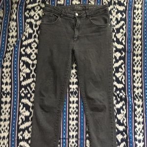 High Waisted Faded Black Jeans