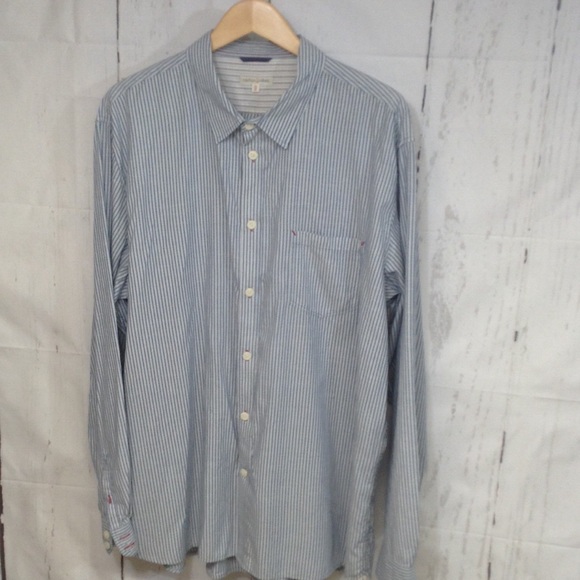 Carbon 2 Cabalt Button Down Men's Stripped Shirts - Picture 2 of 7